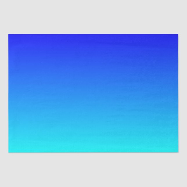 Papel De Seda Gradiente de Aqua para Azul (Frente )