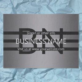 Papel De Seda Gradiente de Cinzas Moderna e faixas pretas horizo