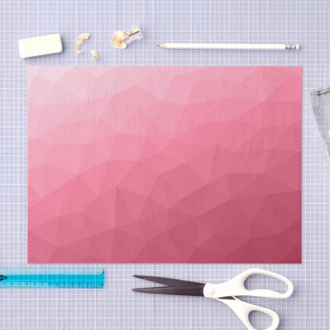 Papel De Seda Gradiente de luz rosa Geométrica Malha Padrão (Arte )