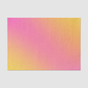 Papel De Seda Gradiente de Ombre Chic Amarelo-Rosa-Tropical Bril