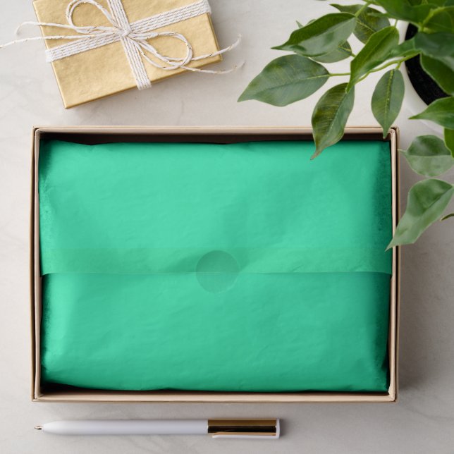 Papel De Seda Gradiente Verde Primavera (Presente)