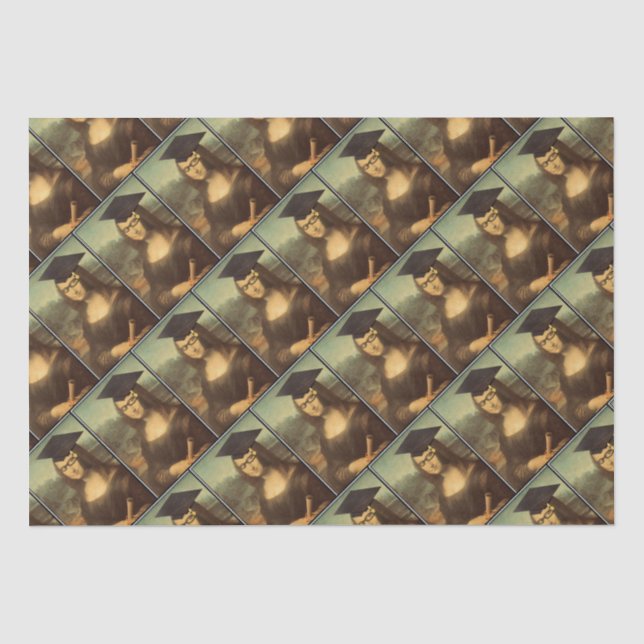 Papel De Seda Graduação de Óculos Mona Lisa (Frente )