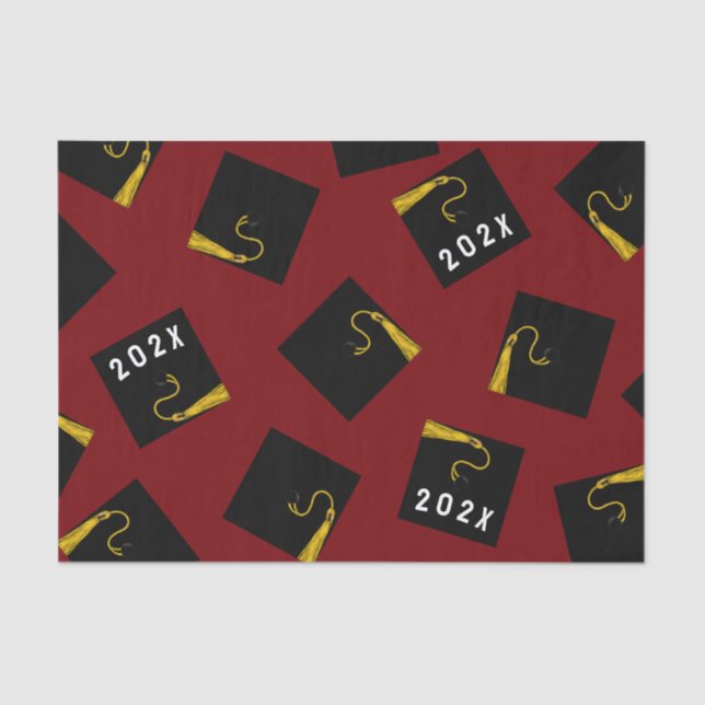 Papel De Seda Graduação Maroon 2025 (Frente )