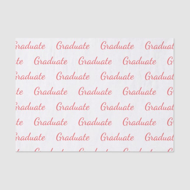 Papel De Seda Graduação Moderna Simples do formando (Frente )