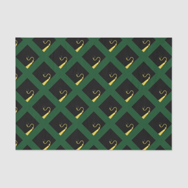 Papel De Seda Graduação Oferece Verde (Frente )