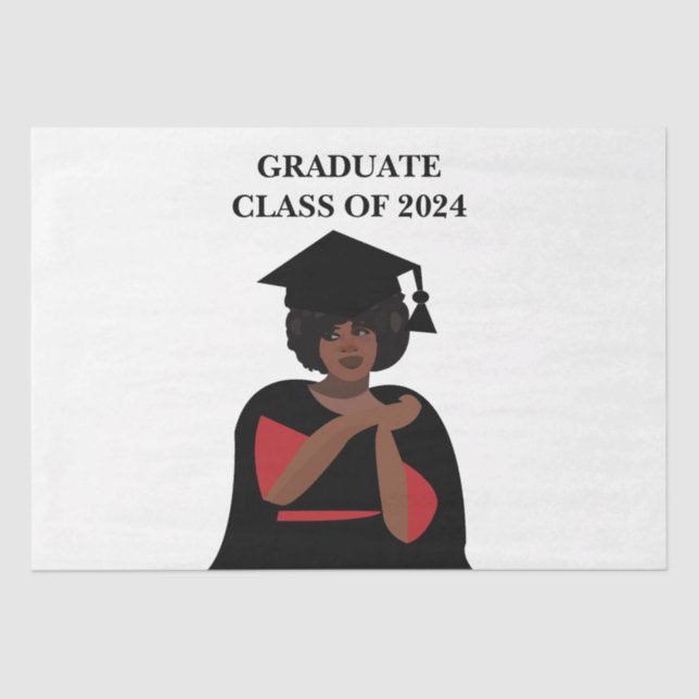 Papel De Seda Graduação Personalizada de Mulher Sorridente (Frente )