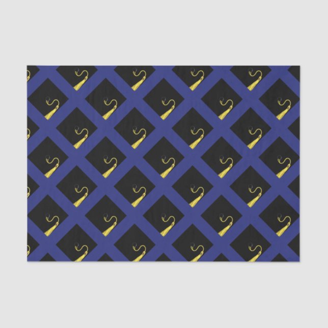 Papel De Seda Graduação Presente Azul (Frente )