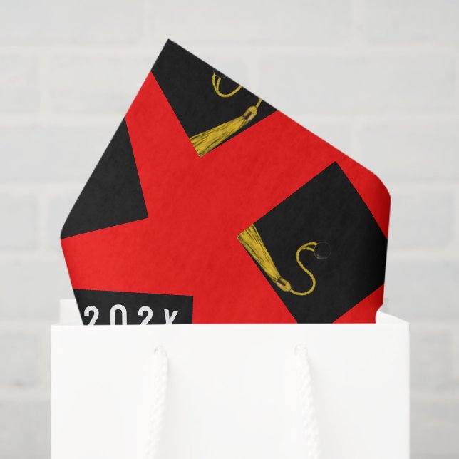 Papel De Seda Graduação Vermelho (Sacola de presentes)