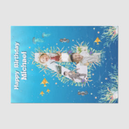 Papel De Seda Grande 4º Sob A Colagem De Fotos De Aniversário Do