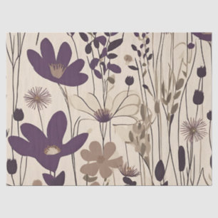 Papel De Seda Grande Flor Roxo-Roxo