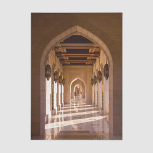 Papel De Seda Grande Mesquita de Sultão Qaboos em Muscat, Omã