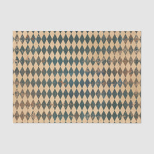 Papel De Seda Grande padrão de Harlequin Diamond