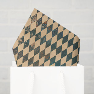 Papel De Seda Grande padrão de Harlequin Diamond