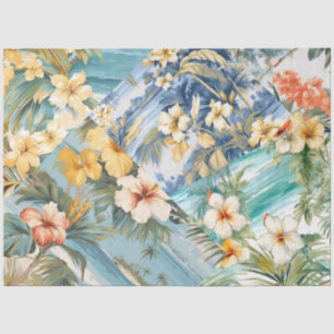 Papel De Seda Grande Vintagem Inspirou a Decoupágina Floral do O