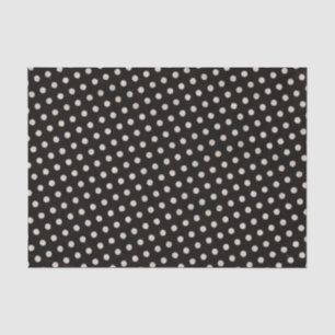 Papel De Seda Grandes Bolinhas brancas em preto
