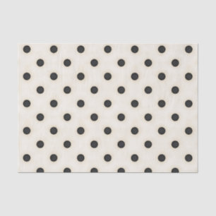 Papel De Seda Grandes Bolinhas, preto e branco antigo