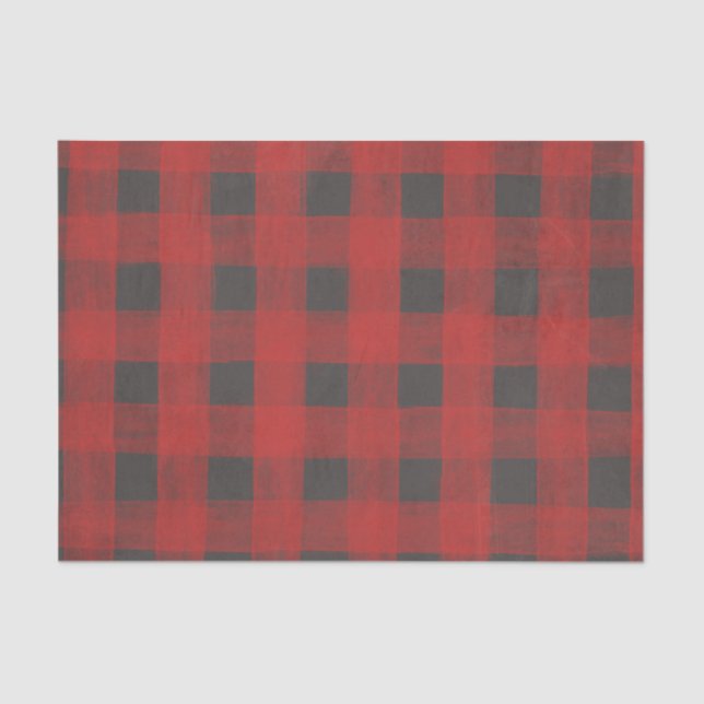 Papel De Seda Grandes damas da xadrez Buffalo (Frente )