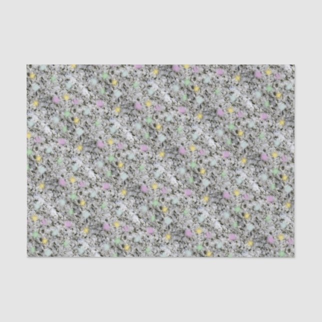 Papel De Seda Granito Branco Dotado Pastel (Frente )