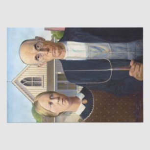 Papel De Seda Grant Wood   Gótica Americana (1930)