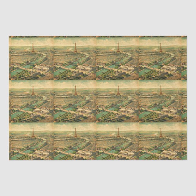 Papel De Seda Gravura Antiga de Paris Vintage (Frente )