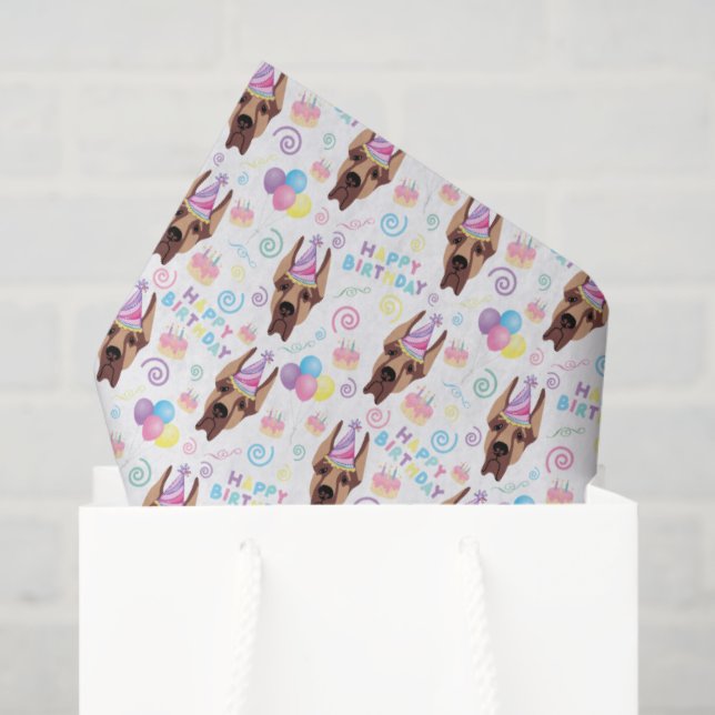 Papel De Seda Great Dane Tissue Paper (Sacola de presentes)