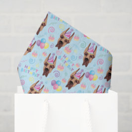 Papel De Seda Great Dane Tissue Paper in Blue