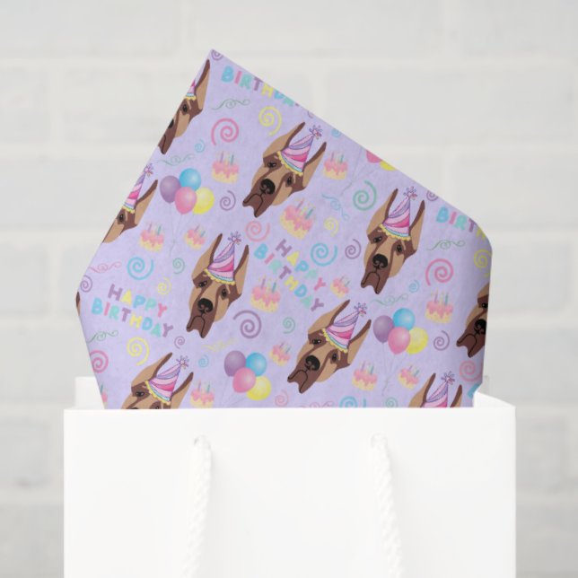 Papel De Seda Great Dane Tissue Paper in Purple (Sacola de presentes)