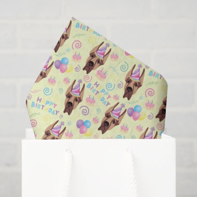 Papel De Seda Great Dane Tissue Paper in Yellow (Sacola de presentes)