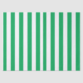 Papel De Seda Green and White Cabana Stripes 