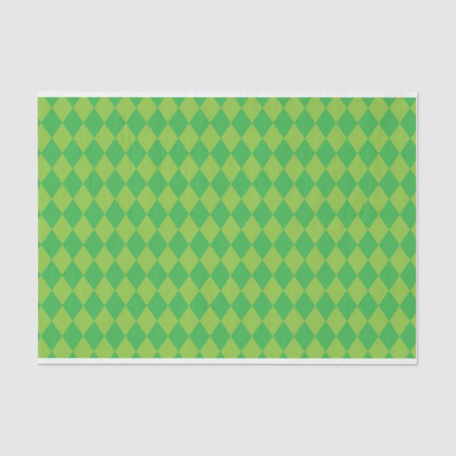 PAPEL DE SEDA GREEN DIAMOND MARDI GRAS PATTERS (Frente )