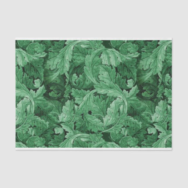 Papel De Seda Green Leaves (por William Morris) (Frente )