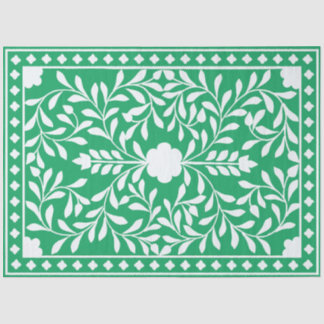 Papel De Seda Green Traditional Bone Inlay Decoupage Paper