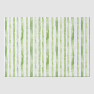 Papel De Seda Green White Stripes Beach Birthday