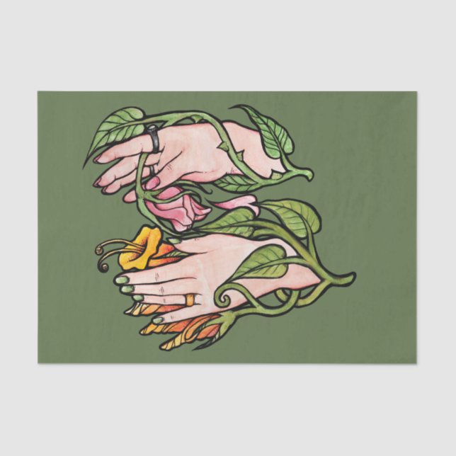 Papel De Seda Green Witch Magick (Frente )