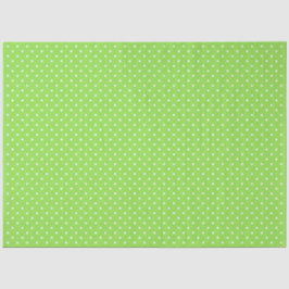 Papel De Seda Green With White Polka Dots