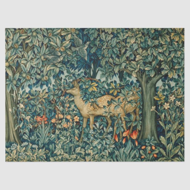 Papel De Seda GREENERY, ANIMAIS FLORESTAIS FAZ Natal Frio (Frente )