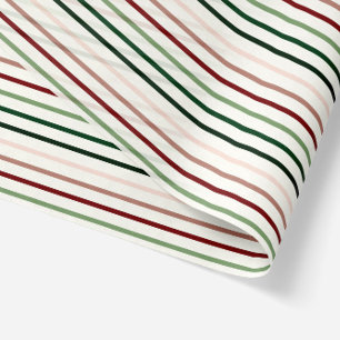 Papel De Seda Greve de Natal em vermelho, verde e bege