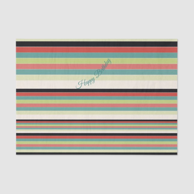 Papel De Seda Greve Moderna de Teal Verde (Frente )