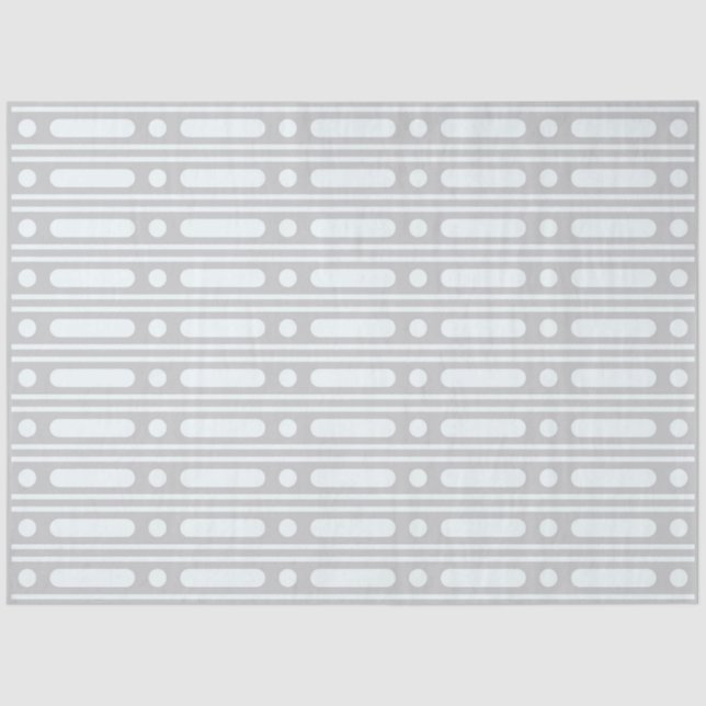 Papel De Seda Grey Bone Inlay Dots Border Decoupage Paper (Frente )