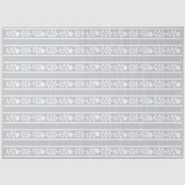 Papel De Seda Grey Bone Inlay Floral Border Decoupage Paper 