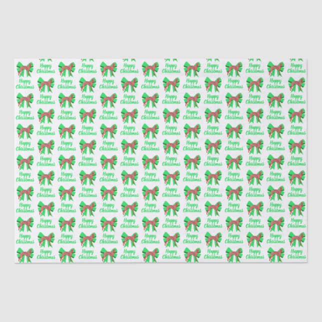 Papel De Seda Greyhound Christmas Dog & Green Arco White (Frente )