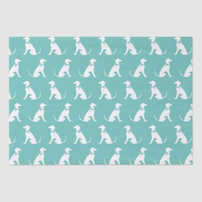 Papel De Seda Greyhound Dog Puppy (Frente )