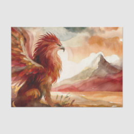 Papel De Seda Griffin Com Arte De Aquarela De Paisagem De Montan