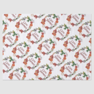 Papel De Seda Grinalda do outono da acção de graças a