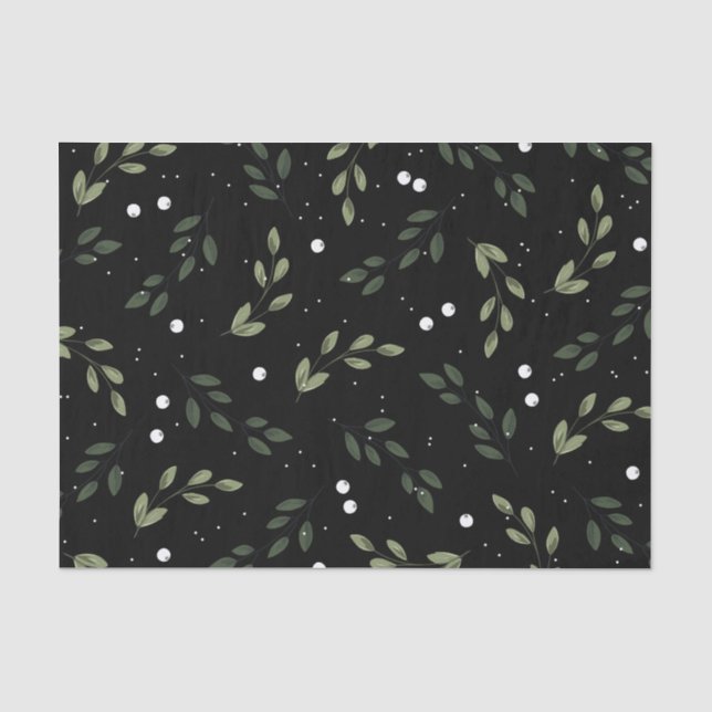 Papel De Seda Grinalda verde gelado (Frente )