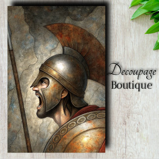 Papel De Seda Grito de Guerra Espartano Decoupage