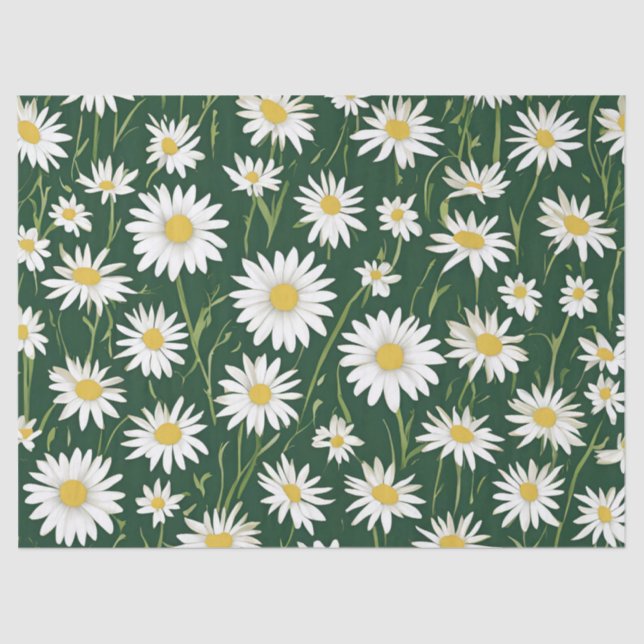 Papel De Seda Groovy Meio século Modern Daisy Floraal (Frente )