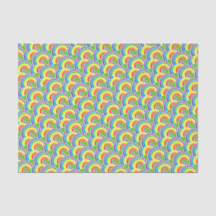 Papel De Seda Groovy Rainbow Pattern
