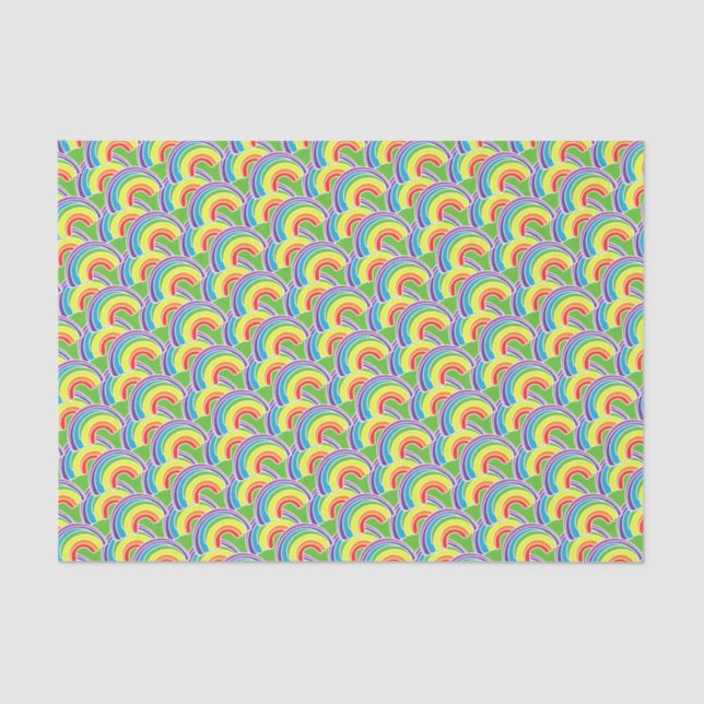 Papel De Seda Groovy Rainbow Pattern (Frente )