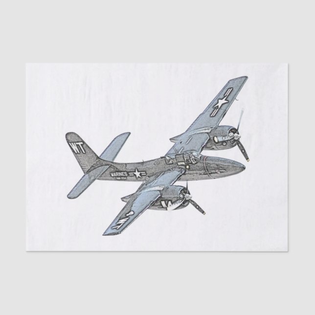 Papel De Seda Grumman F7F Tigercat (Frente )